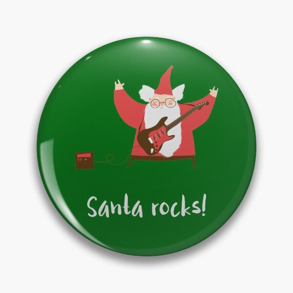 Item preview, "Santa rocks!" Santa with guitar designed and sold by Branjos.