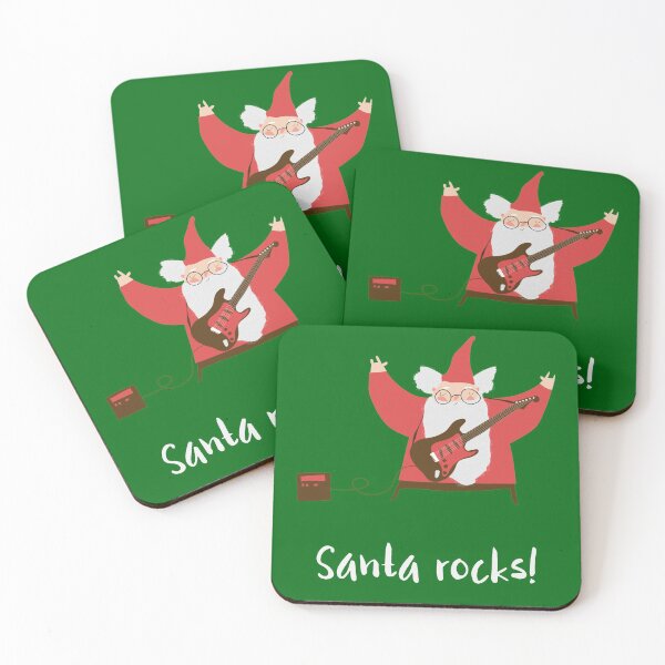 Item preview, "Santa rocks!" Santa with guitar designed and sold by Branjos.
