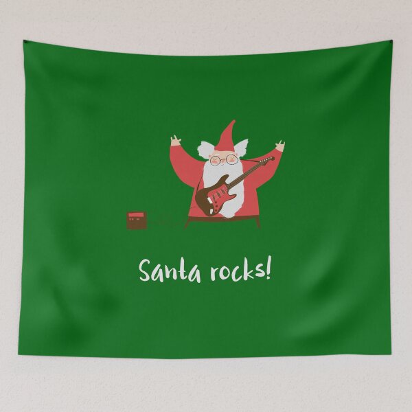 Item preview, "Santa rocks!" Santa with guitar designed and sold by Branjos.