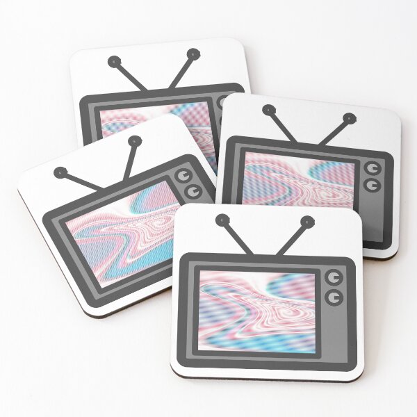 Item preview, Subtle Trans Flag on Old Tv  designed and sold by -Gedwolcraeft-.