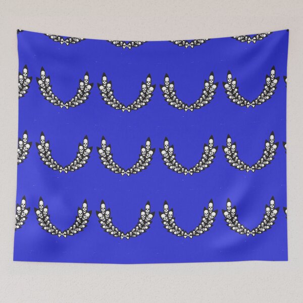 Item preview, Wreath of Skulls on Royal Blue designed and sold by AlteredAtelier.