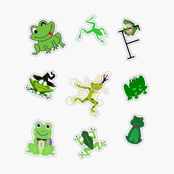 Kawaii Aesthetic Cute Frog Art 2 Matte Sticker Removable Free Shipping -   Canada