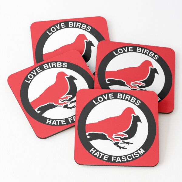 Item preview, Love birbs - hate fascism - funny antifa bird lover designed and sold by fabianb.