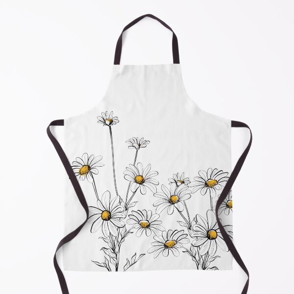 Item preview, White Daisies flowers, Seamless hand drawn pattern with white daisies and green foliage on white background.  designed and sold by mashmosh.
