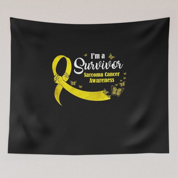 Item preview, Yellow Butterfly I'm A Survivor Sarcoma Cancer Awareness designed and sold by CreativeGift.