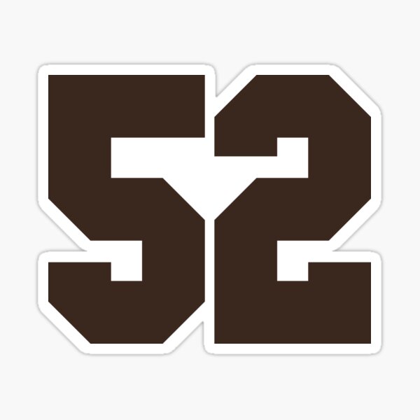 52 Number Cleveland Sports Fifty-Two Brown Jersey