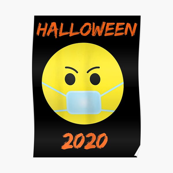"Halloween Costume Face Mask Emojis Party Emoticon" Poster for Sale by