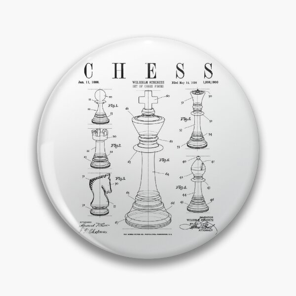 Item preview, Chess King And Pieces Old Vintage Patent Drawing Print designed and sold by GrandeDuc.