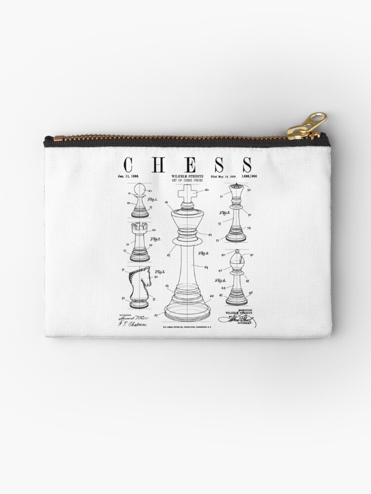 Zipper Wallet Black and White Checker buenos New Chess 