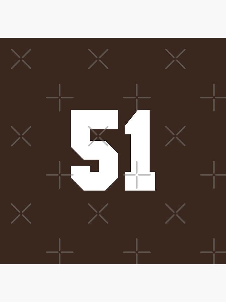 47 Number Cleveland Sports Fourty-Seven Brown Jersey Sticker for Sale by  HelloFromAja