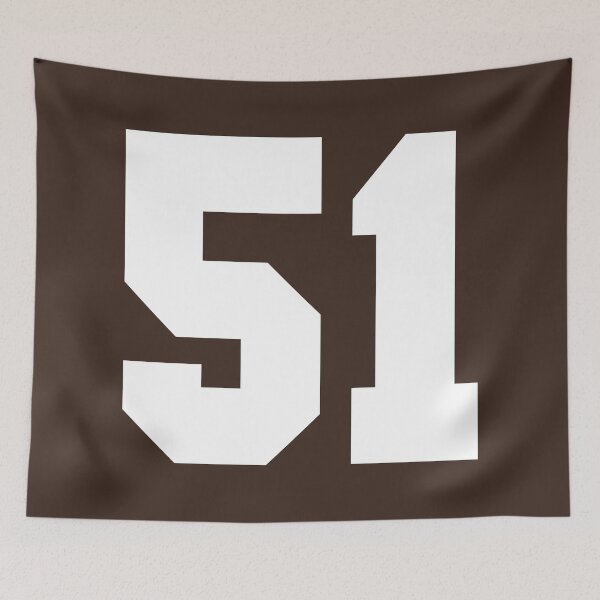 Item preview, 51 Number Cleveland Sports Fifty-One Brown Jersey designed and sold by HelloFromAja.