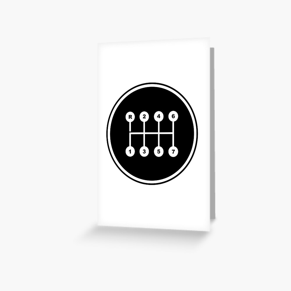 Stick Shift H Pattern Greeting Card for Sale by FL1B0Y