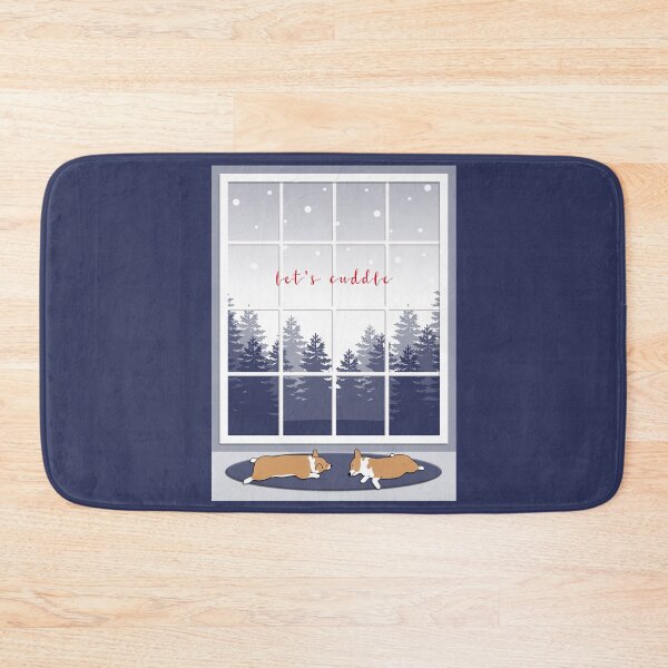 Item preview, Corgi Winter Window - Let's Cuddle designed and sold by MaplewoodMerch.
