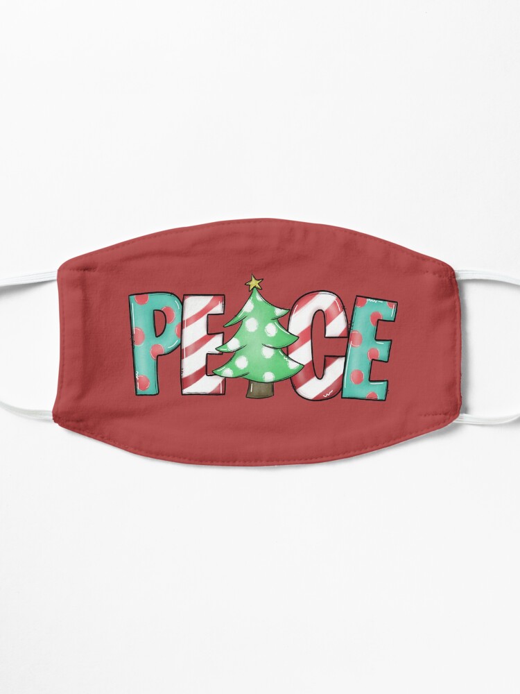 Alternate view of christmas peace Mask