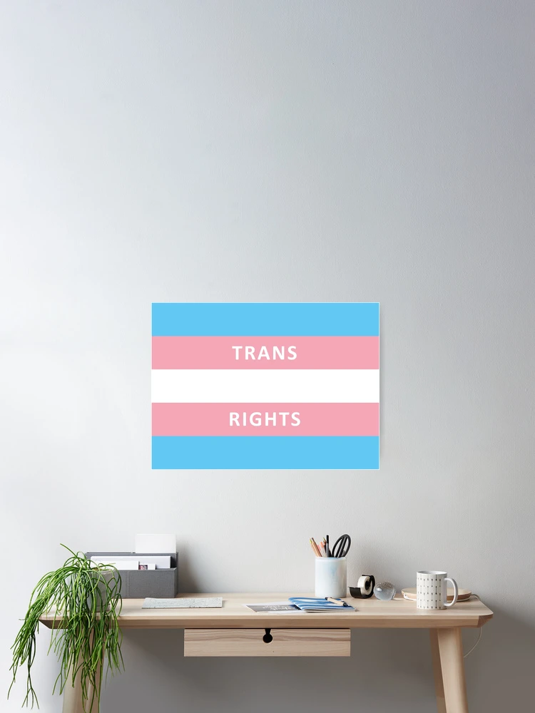 Thumbnail 2 of 3, Poster, Trans Rights Flag designed and sold by Probing.