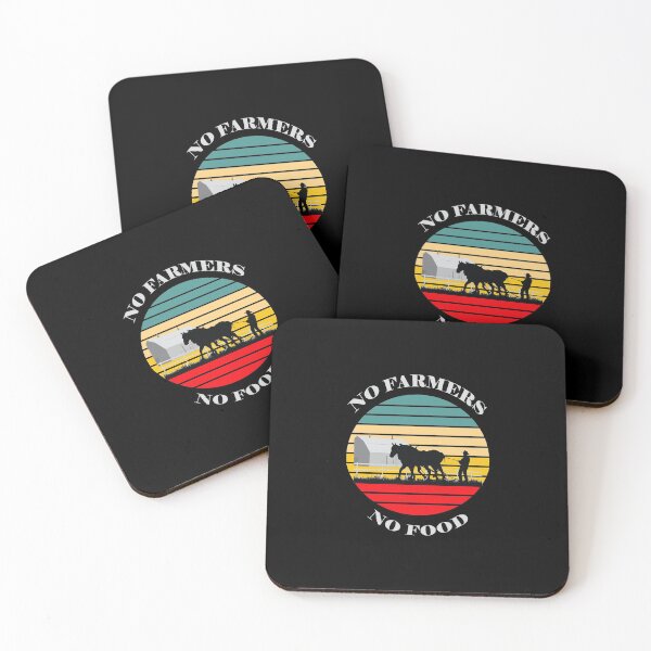 Item preview,  No Farmers No Food: Funny vintage retro style design. designed and sold by fajali master.