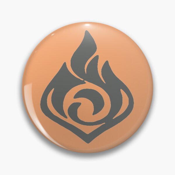 Item preview, Genshin Impact Pyro Logo designed and sold by Kuu-haku Animerch.