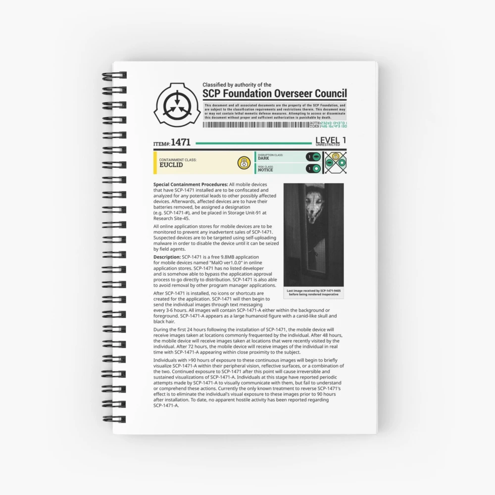 SCP-096 - Shy Guy Spiral Notebook for Sale by musthaveitsfun