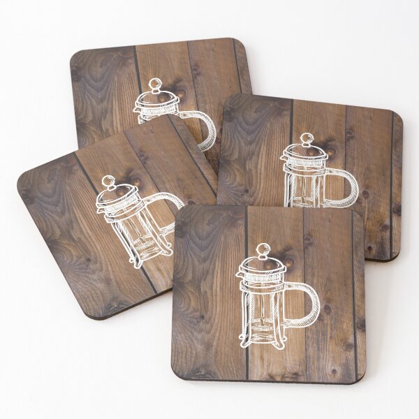 Aperçu de l'œuvre Presse française à café torréfié Primitive Barnboard créée et vendue par IamTrending.