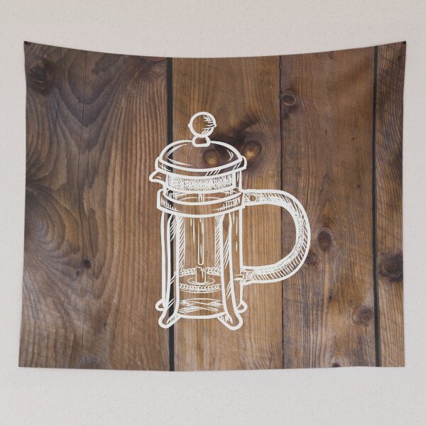 Item preview, Primitive Barnboard French Press Roasted Coffee Brewer  designed and sold by IamTrending.