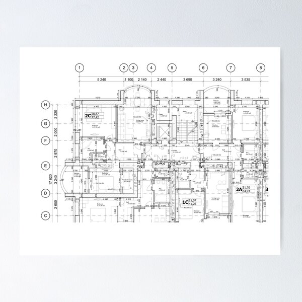 Item preview, Detailed architectural floor plan, apartment layout, blueprint.  designed and sold by Familyshmot.