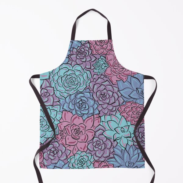 Item preview, Blue and Pink Echeveria Succulents Line Art Pattern designed and sold by marta-maria.