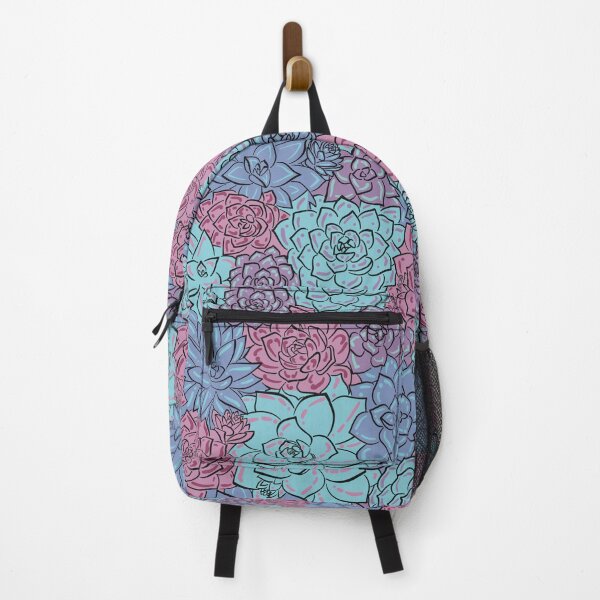 Item preview, Blue and Pink Echeveria Succulents Line Art Pattern designed and sold by marta-maria.