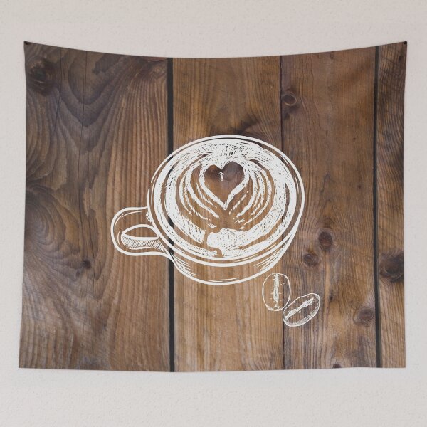 Item preview, Rustic Woodgrain Barnboard  Beans Latte Coffee designed and sold by IamTrending.