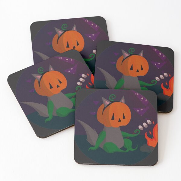 Item preview, Little cute Pumpkin in a werewolf costume next to campfire designed and sold by BlodigVarg.