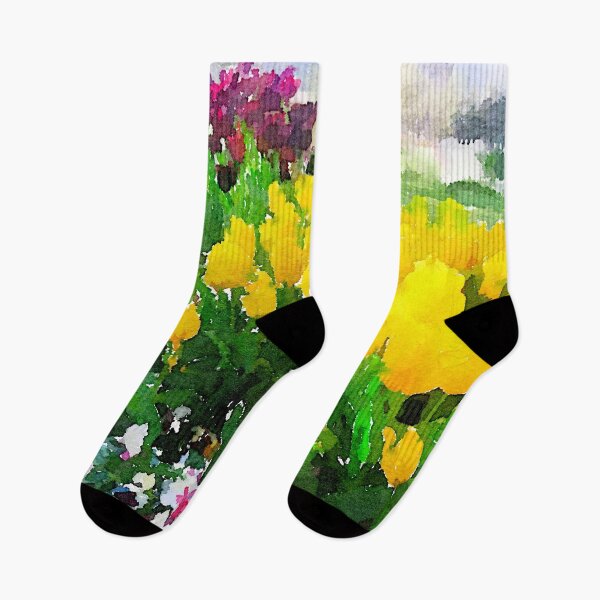 Item preview, Tulip Garden in Watercolour designed and sold by JillyBeanDesign.