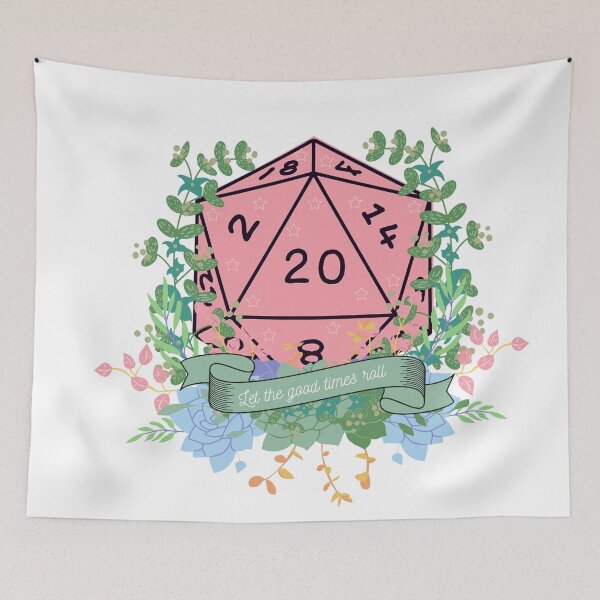 Item preview, Pastel Pink D20 Gamer Girl Tabletop Gaming Dice  designed and sold by Dani Mullins.