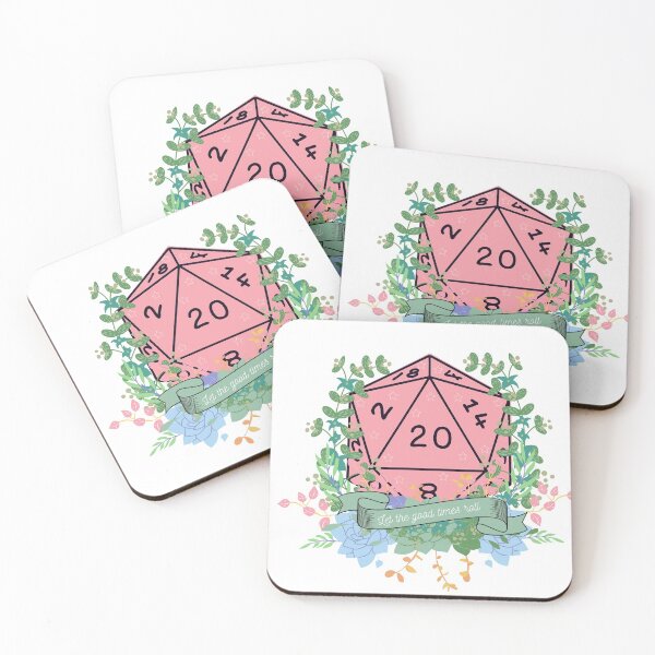 Item preview, Pastel Pink D20 Gamer Girl Tabletop Gaming Dice  designed and sold by Dani Mullins.