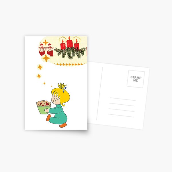 Weihnachtsgrüße weiß Postkarte