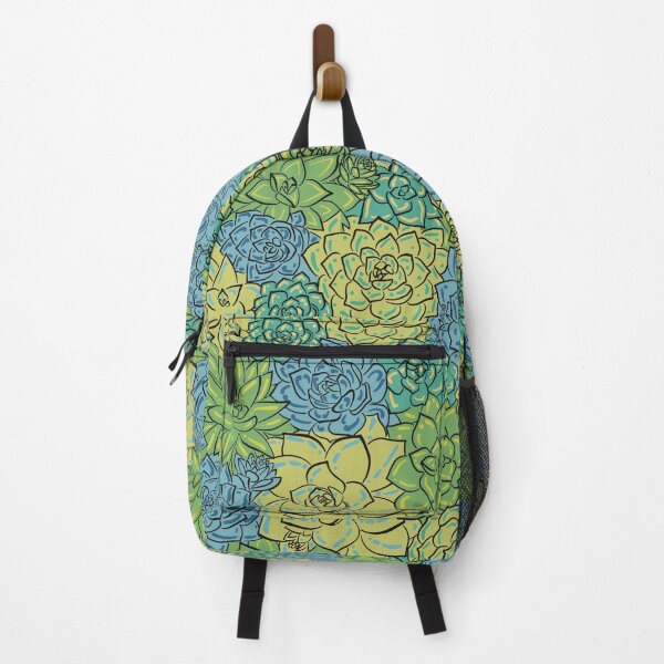 Item preview, Green and Blue Echeveria Succulents Line Art Pattern designed and sold by marta-maria.