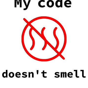 Artwork thumbnail, My Code Does Not Smell, Source Code, Software Engineer, Computer Science, Programming Humor, Dark Text by Max-Wear