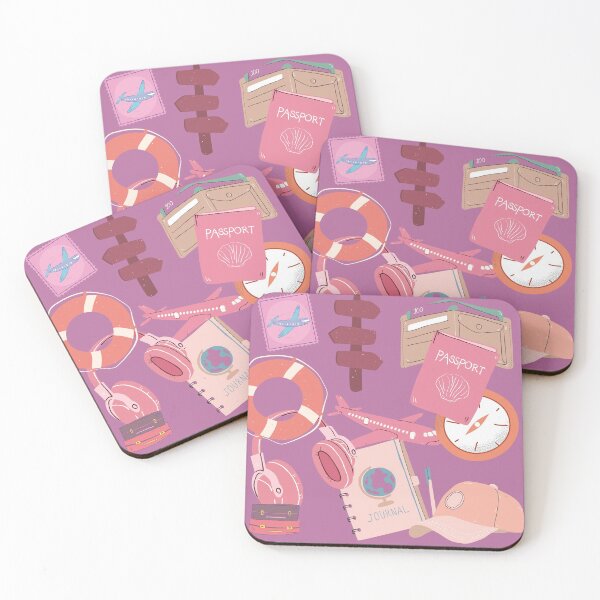 Item preview, Pink travel essentials - Pastel edition designed and sold by InyasArt.