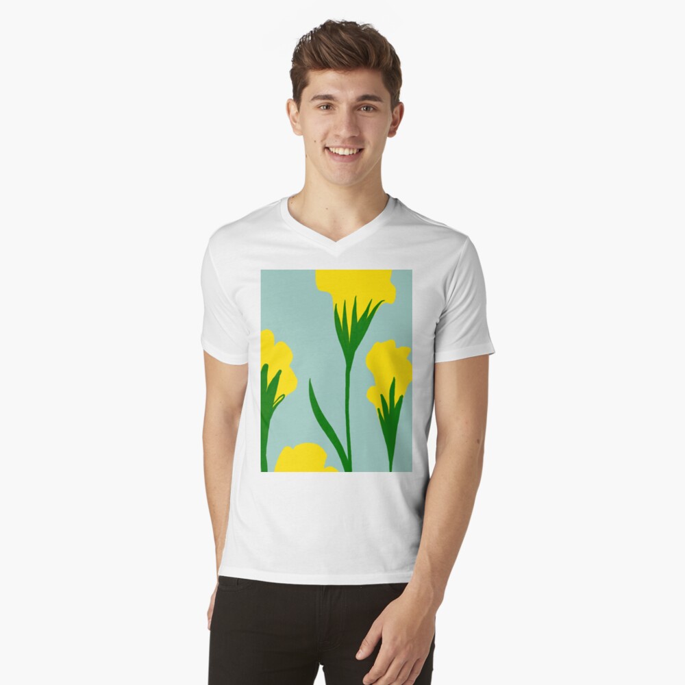 Vista previa del artículo con la obra «Camiseta de cuello en V», diseñado y vendido por CovoStudio.