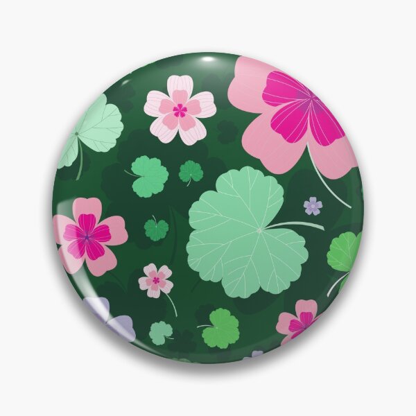 Item preview, Green & Pink Geranium Pattern designed and sold by lanolga.