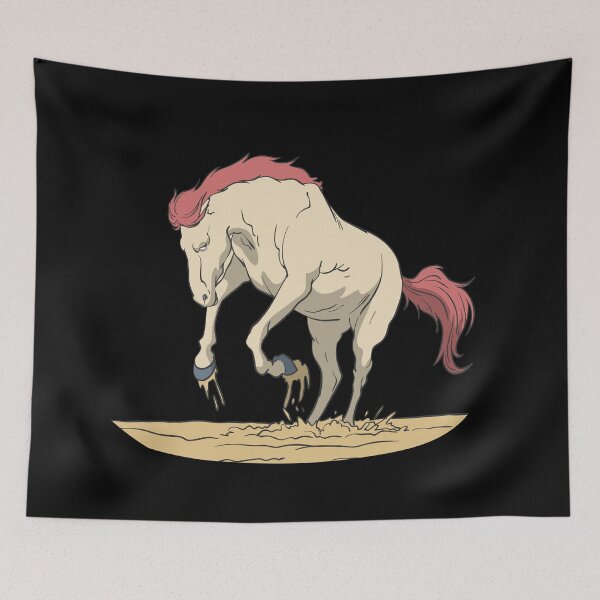 Item preview, Horse rears up in the prairie designed and sold by Monkey Ful.