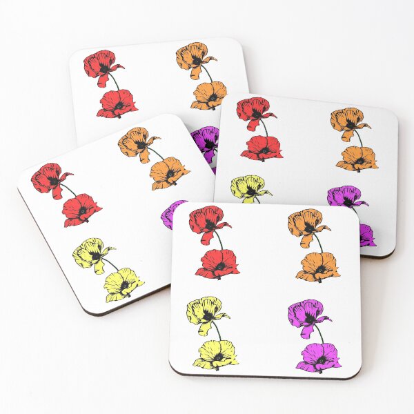 Item preview, Poppies in 4 colours designed and sold by sirglennbo.