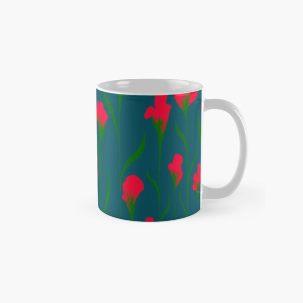 Dibujo de flores de pétalos rojos Taza clásica