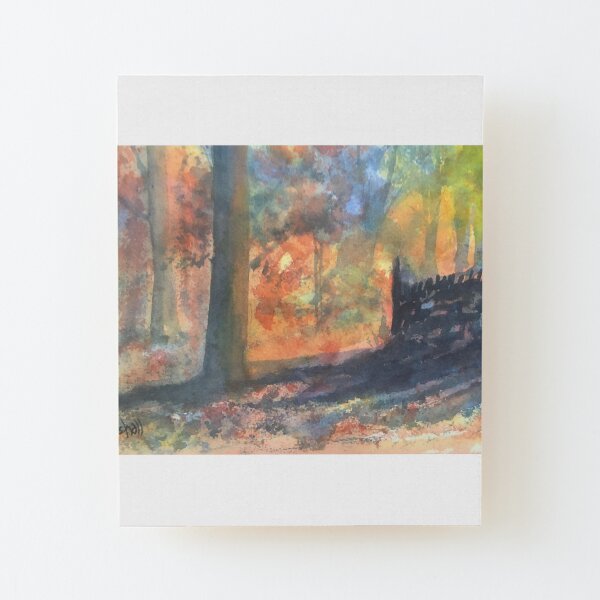 Autumn Shadows Wood Mounted Print
