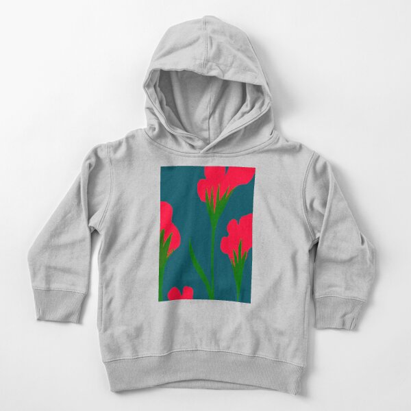 Dibujo de flores de pétalos rojos Sudadera con capucha para bebé