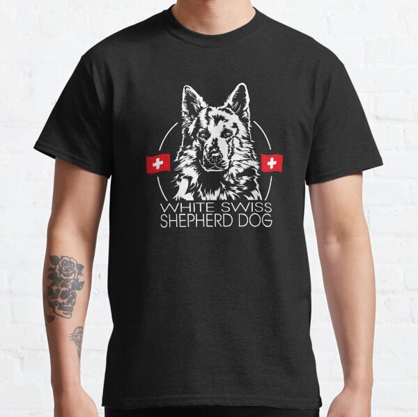 White Swiss Shepherd Dog Dog Canine Portrait Classic T-Shirt