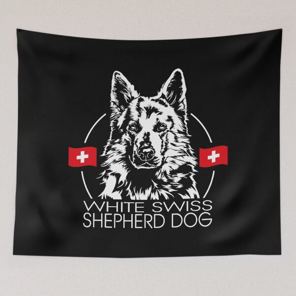 Item preview, White Swiss Shepherd Dog Dog Canine Portrait designed and sold by dogarts.