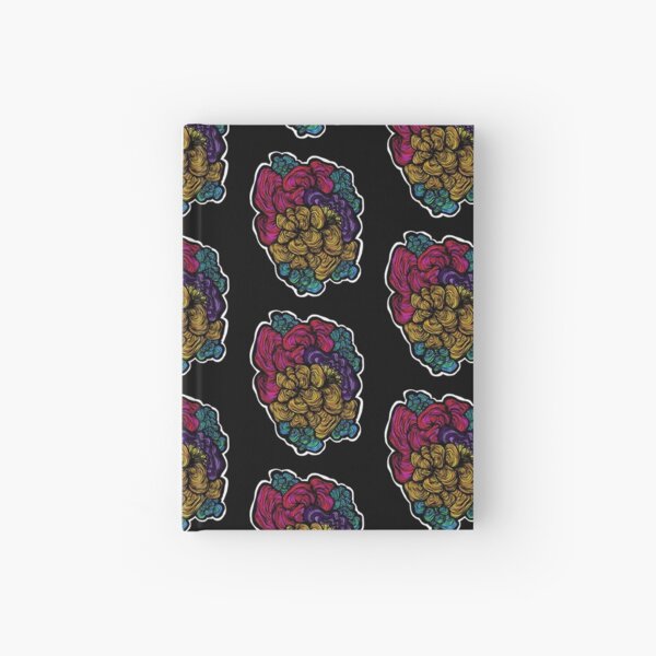 Colourful Coral Doodle Hardcover Journal
