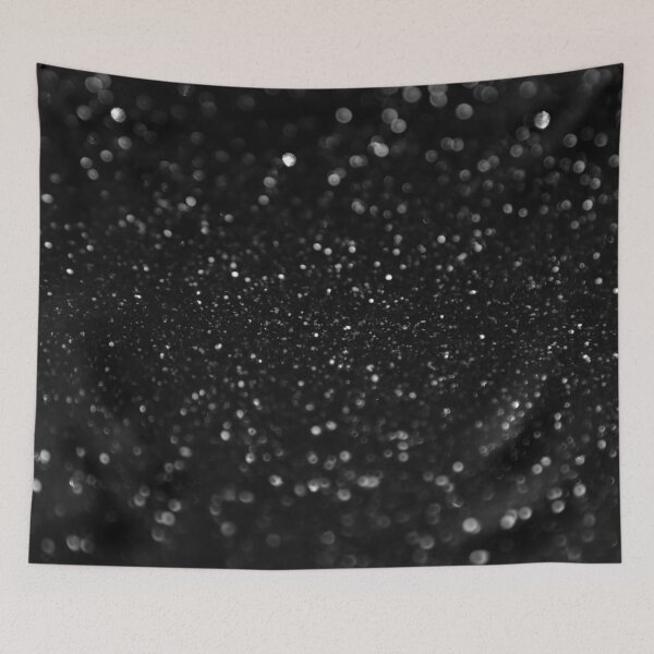Item preview, Plain Black Faux Glitter Bokeh  designed and sold by MysticMarble.