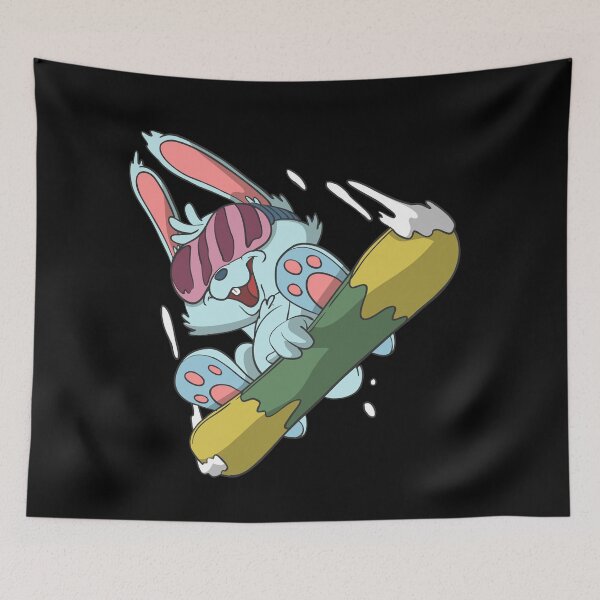 Item preview, Mountain rabbit on snowboard designed and sold by Monkey Ful.