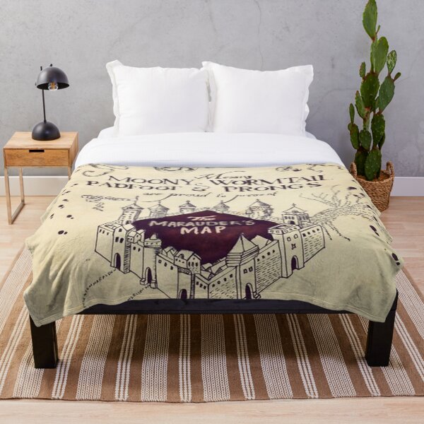 Map marauder's Throw Blanket
