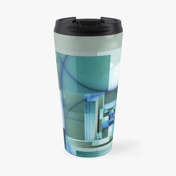 City Abstract - Blue / Teal Travel Mug